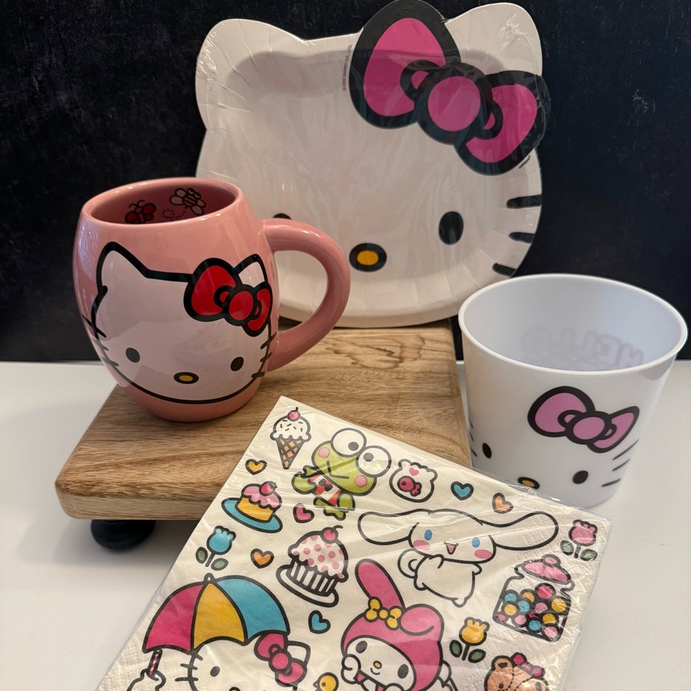 Sanrio Hello Kitty items.